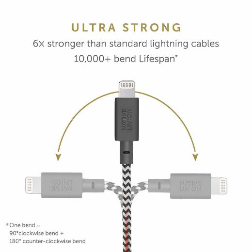 Picture of Native Union Belt Cable USB-C to Lightning 1.2M - Zebra