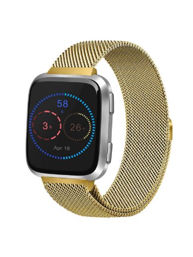 Picture of Just Must Magnetic Metal Band for Fitbit Versa 2 - Gold