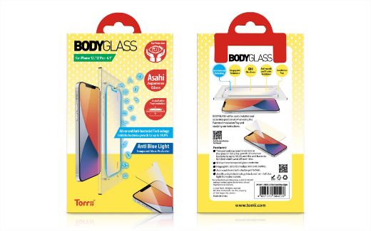 Picture of Torrii Bodyglass Anti-bacterial Coating for iPhone 12/12 Pro - Anti Blue Light