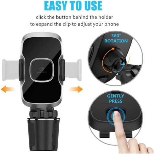 Picture of WixGear Car Cup Mount Holder for Phone 317 - Black