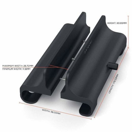 Picture of Satechi Aluminum Vertical Laptop Stand - Matte Black