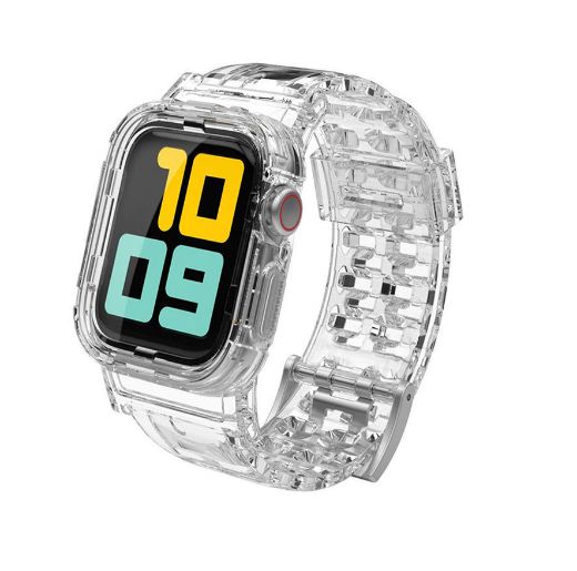 Picture of Ahastyle Crystal Band Strap with Case for Apple Watch 44/42MM - Clear