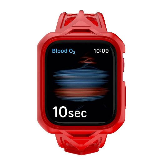 Picture of Itskins Spectrum Combo Watch Belt And Bumper Case Set for Apple Watch 44mm - Red