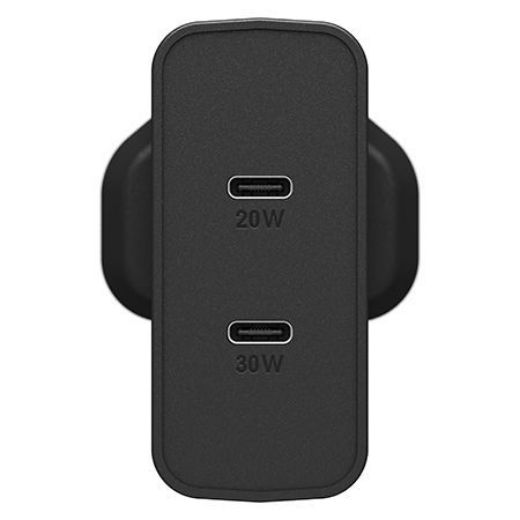 Picture of OtterBox UK Wall Charger 50W - 1X USB-C 30W + 1X USB-C 20W USB-PD - Black