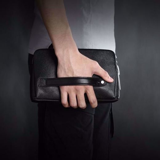 Picture of Bubm Unique Anti Theft Business Man Fingerprint Clutch Handbags - Black