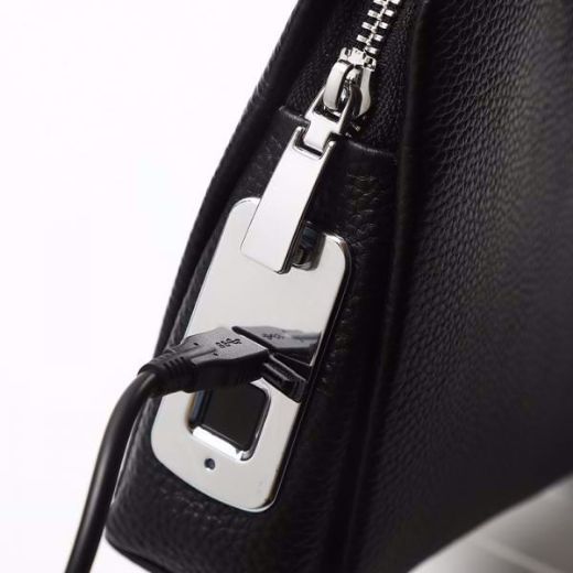 Picture of Bubm Unique Anti Theft Business Man Fingerprint Clutch Handbags - Black