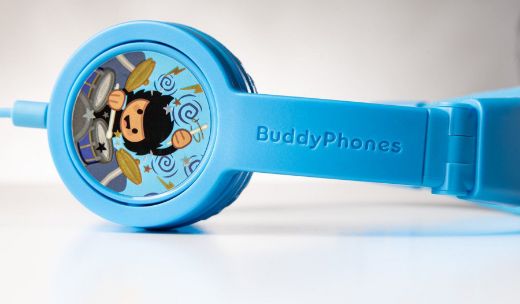 Picture of BuddyPhones Explore Plus Foldable with Mic - Cool Blue