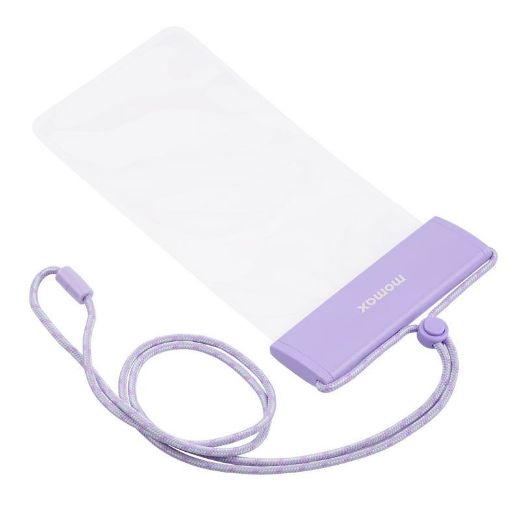 Picture of Momax Waterproof Pouch Universal with Neck Strap - Purple