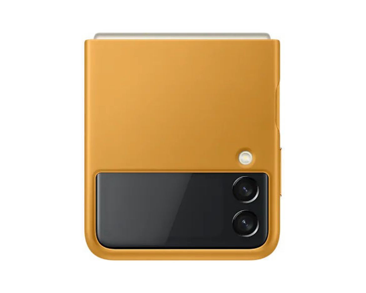 Picture of Samsung Leather Case for Galaxy Z Flip 3 - Yellow