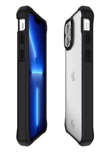 Picture of Itskins Hybrid Tek Case 2M Drop Safe for iPhone 13 Pro - Black And Transparent