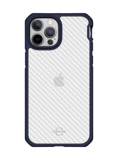 Picture of Itskins Hybrid Tek Case 2M Drop Safe for iPhone 13 Pro - Deep Blue And Transparent