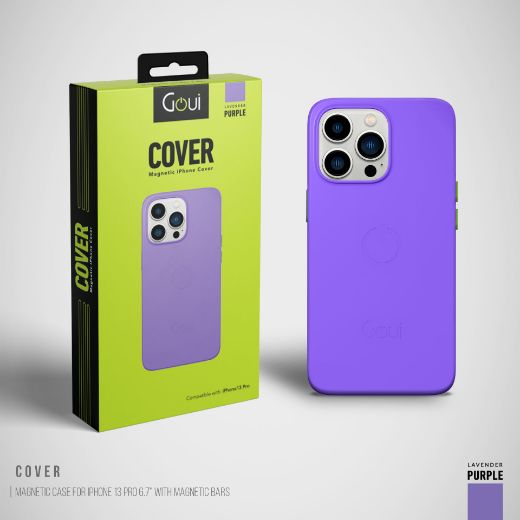 Picture of Goui Magnetic MagSafe Case for iPhone 13 Pro with Magnetic Bars - Lavender Purple