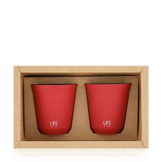 Picture of Life Stainless Steel Cups - Red