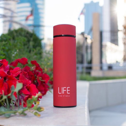 Picture of Life Insulated Stainless Steel Water Bottle 500ml - Red