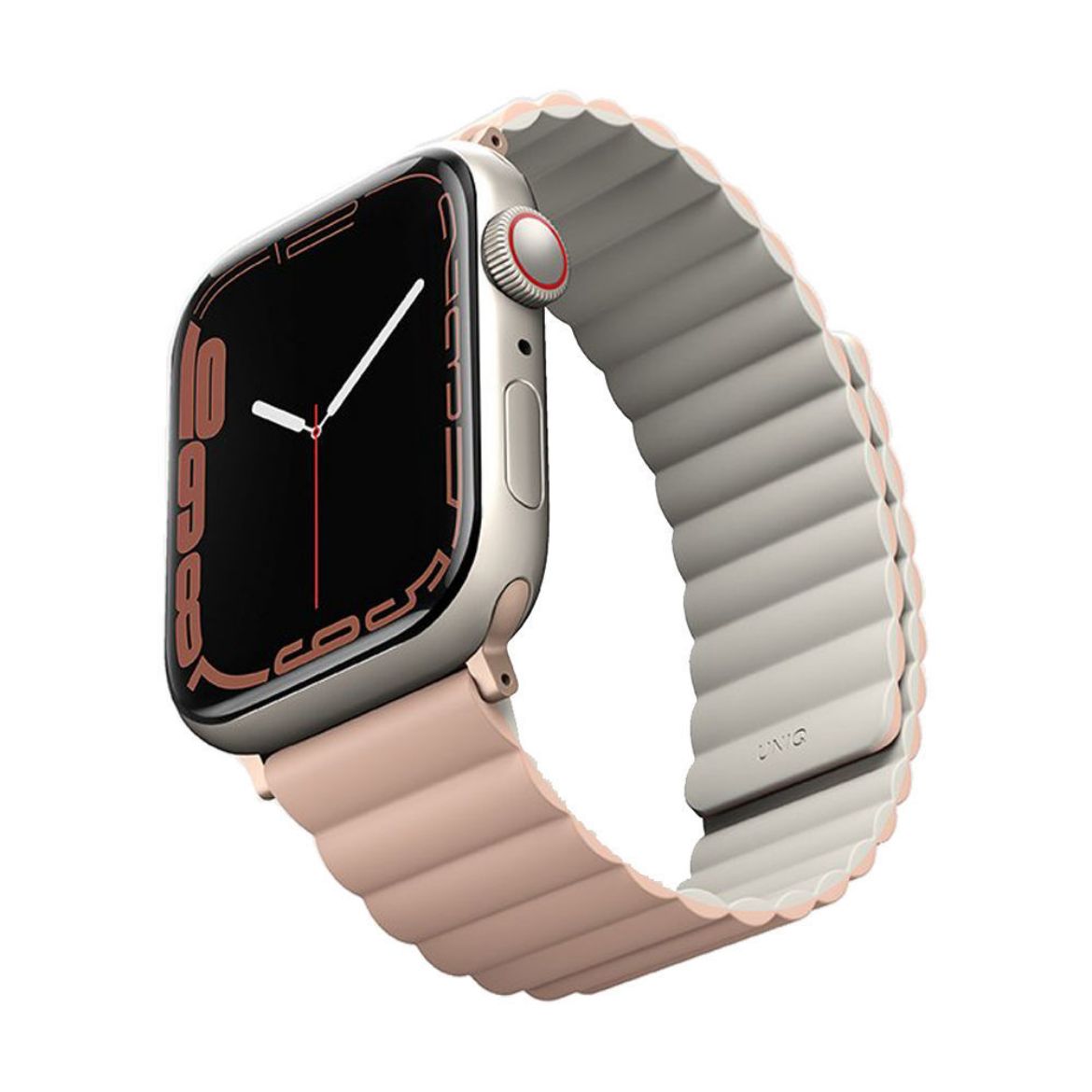 Picture of Uniq Revix Reversible Magnetic Strap for Apple Watch 42/44/45/49mm - Blush Pink/Beige