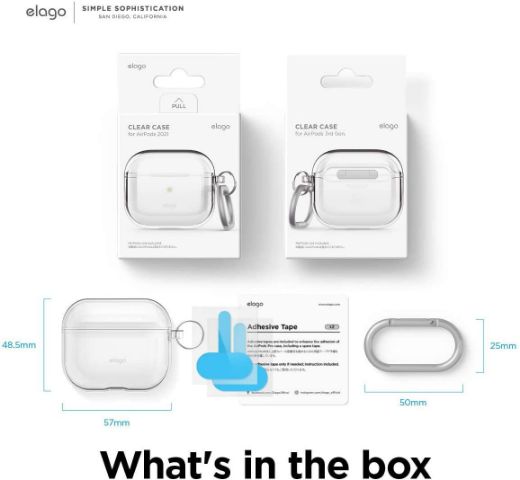 Picture of Elago AirPods 3 Clear Hang Case - Clear