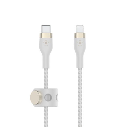 Picture of Belkin USB-C to Lightning Braided Silicone Cable 1M - White