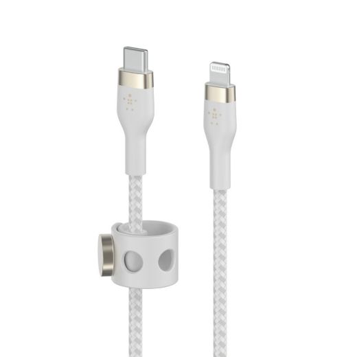 Picture of Belkin USB-C to Lightning Braided Silicone Cable 1M - White