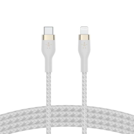 Picture of Belkin USB-C to Lightning Braided Silicone Cable 1M - White