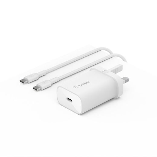 Picture of Belkin Wall Charger USB-C 3.0 25W/1M USB-C Cable PPS - White