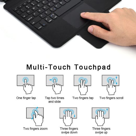 Picture of Choetech Magic Keyboard for iPad Pro 12.9 inch English/Arabic - Black