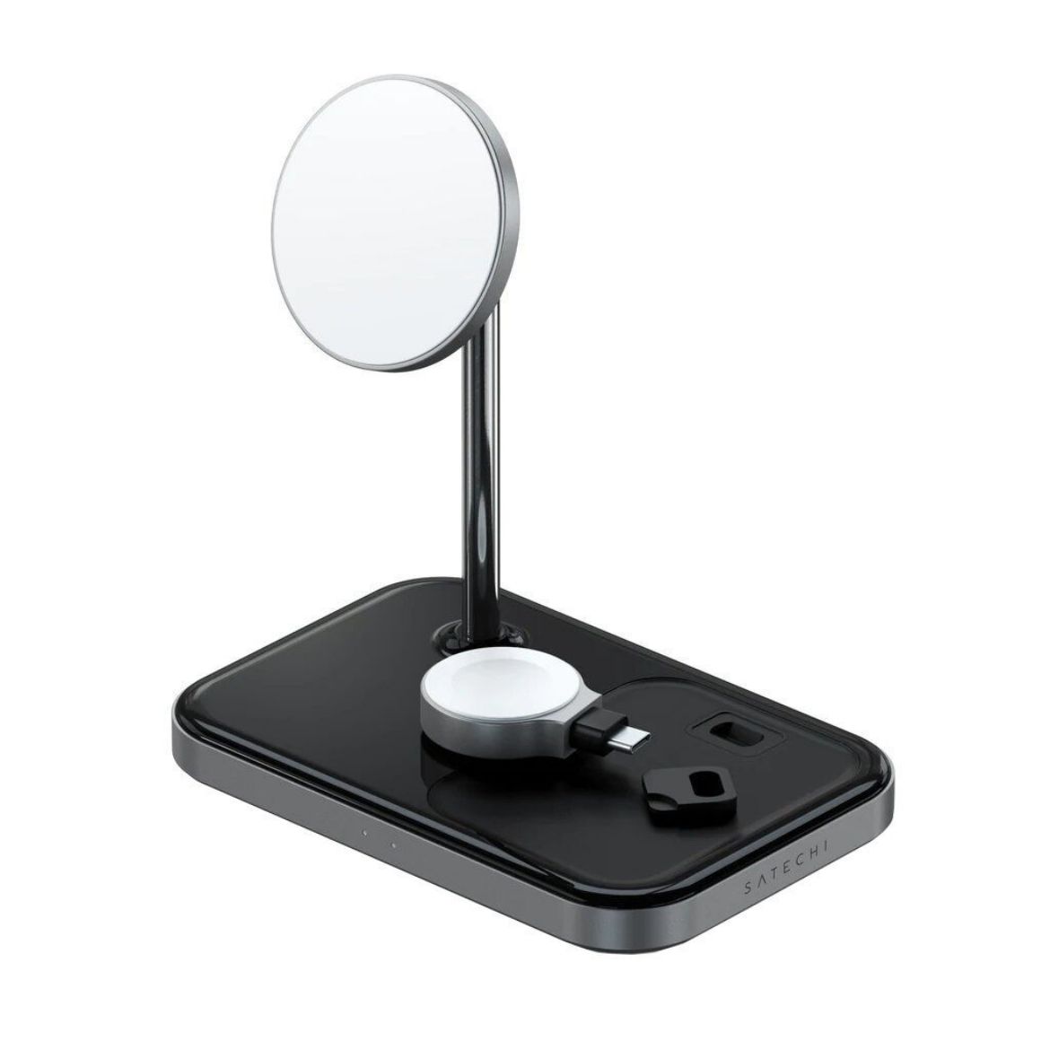 Picture of Satechi Magnetic 3 in 1 Wireless Charging Stand - Space Grey