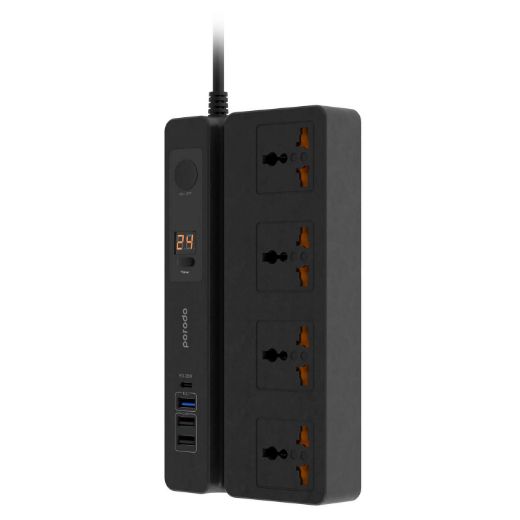 Picture of Porodo Multiport Socket 35W 3M 3000W UK - Black