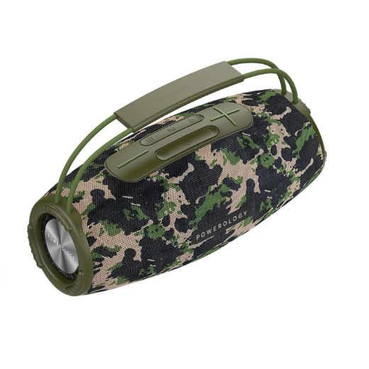 Picture of Powerology Phantom Speaker Bluetooth 5.0 Water Resistant Aux Interface - Camo