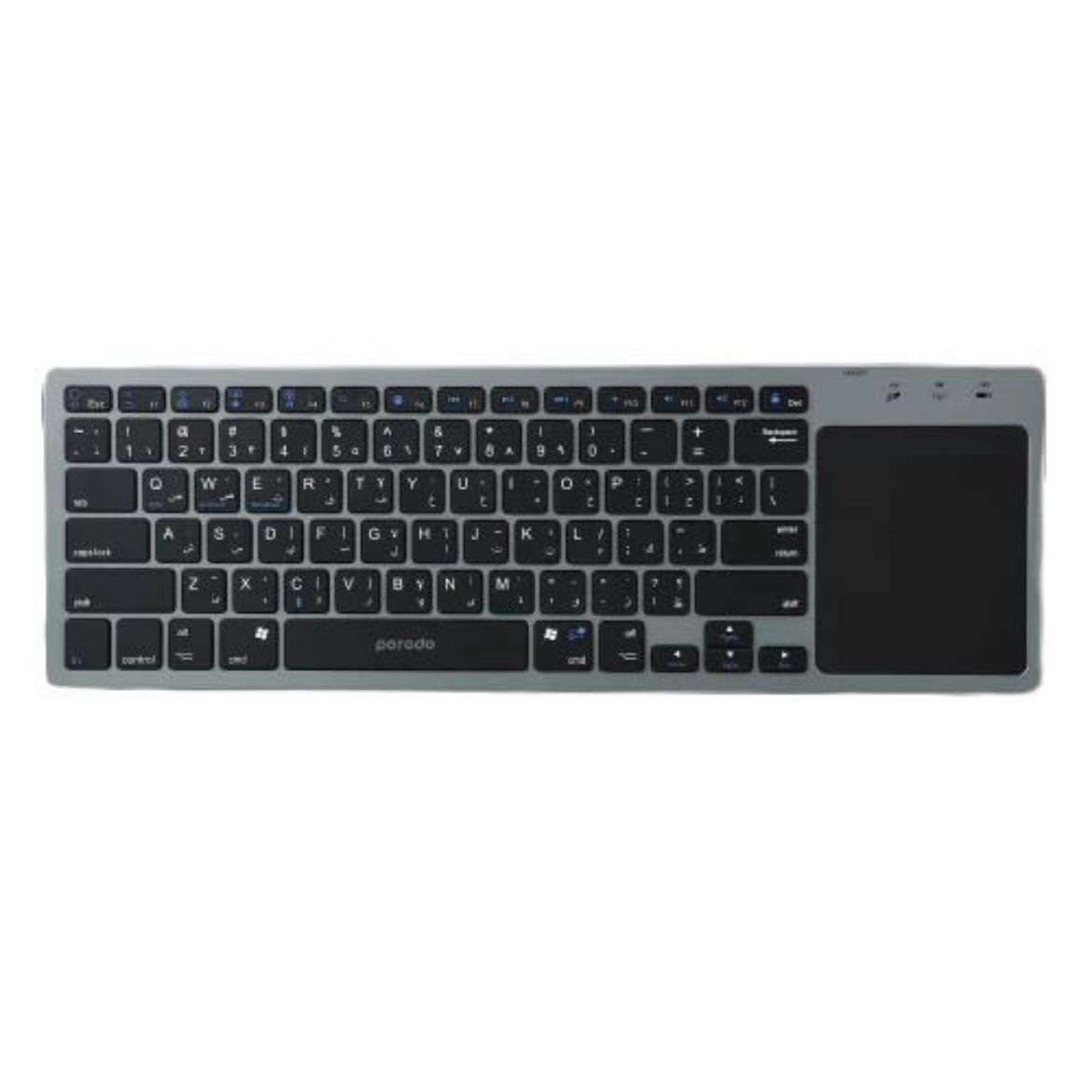 Picture of Porodo Wireless Bluetooth Keyboard with Touch-Pad Ultra Slim - Gray