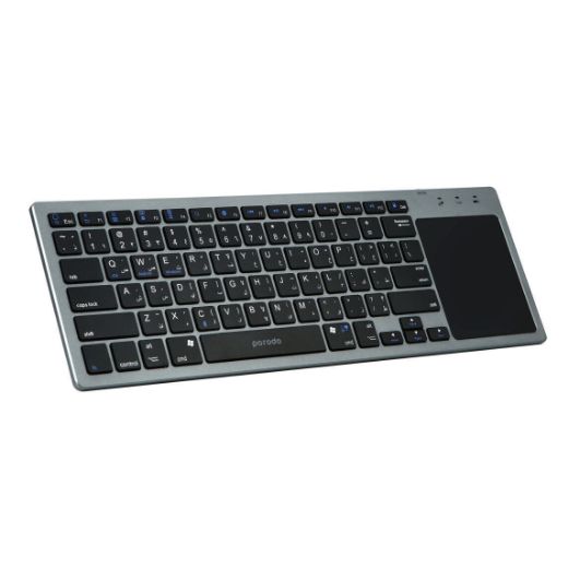 Picture of Porodo Wireless Bluetooth Keyboard with Touch-Pad Ultra Slim - Gray