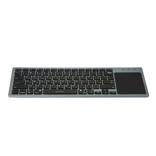 Picture of Porodo Wireless Bluetooth Keyboard with Touch-Pad Ultra Slim - Gray