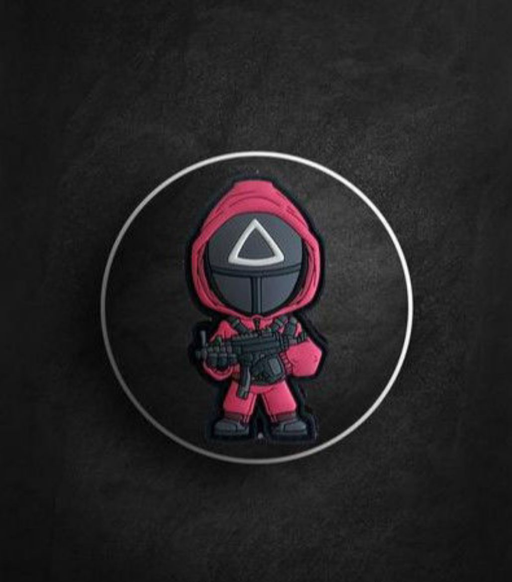 Picture of Black Triangle Squid Guard Pvc Patch