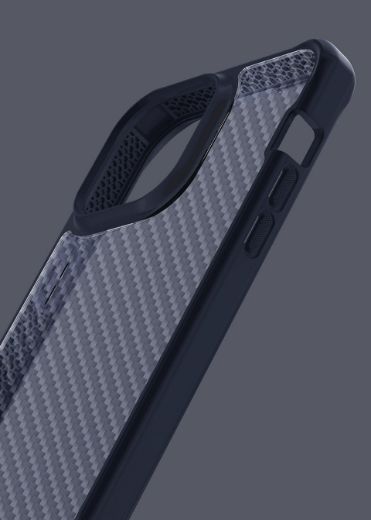 Picture of Itskins Hybrid Tek Case for iPhone 14 Pro Max - Deep Blue and Transparent