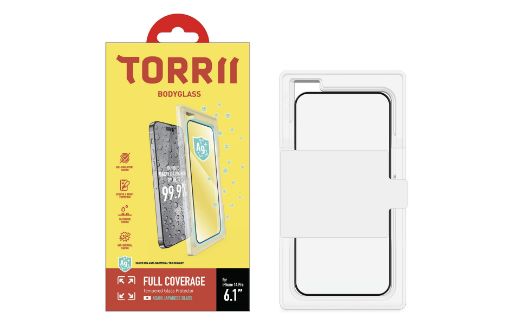 Picture of Torrii Bodyglass Screen Protector Anti-Bacterial Coating for iPhone 14 Pro - Full Coverage Black