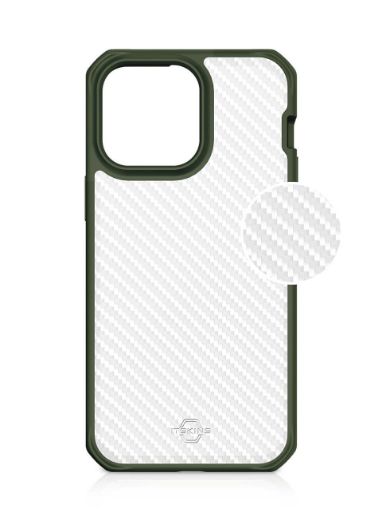 Picture of Itskins Hybrid Tek Case for iPhone 14 Pro Max - Olive Green and Transparent