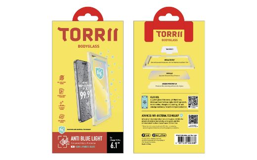 Picture of Torrii Bodyglass Screen Protector Anti-Bacterial Coating for iPhone 14 Pro - Anti Blue Light