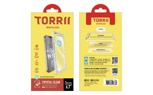 Picture of Torrii Bodyglass Screen Protector Anti-Bacterial Coating for iPhone 14 Plus - Clear