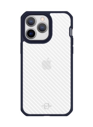 Picture of Itskins Hybrid Tek Case for iPhone 14 Pro - Deep Blue and Transparent