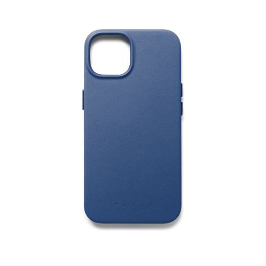 Picture of Mujjo Full Leather Case with MagSafe for iPhone 14 - Monaco Blue