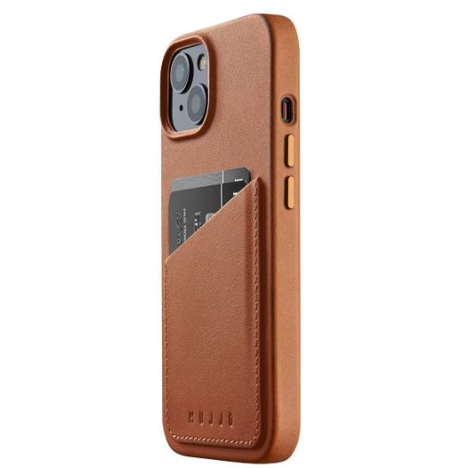 Picture of Mujjo Full Leather Wallet Case for iPhone 14 - Tan