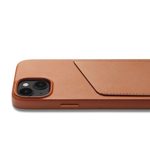 Picture of Mujjo Full Leather Wallet Case for iPhone 14 - Tan