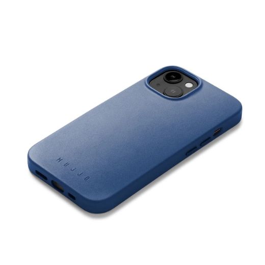 Picture of Mujjo Full Leather Case with MagSafe for iPhone 14 Plus - Monaco Blue