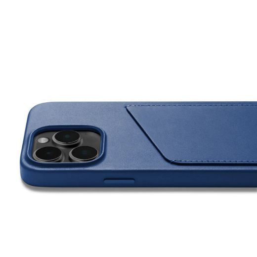 Picture of Mujjo Full Leather Wallet Case for iPhone 14 Pro - Monaco Blue