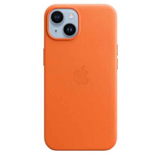 Picture of Apple iPhone 14 Leather Case with MagSafe - Orange