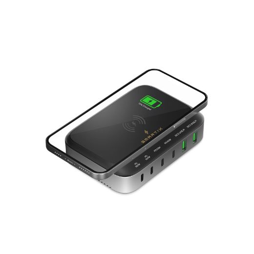 Picture of Smartix 100W Power Hub 100W USB-C Pd 30W USB-A Qc Charges Up To 7 Gadgets - Gray