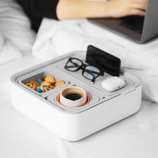 Picture of CouchConsole Cup Holder with Phone Stand Tray - Light Orange