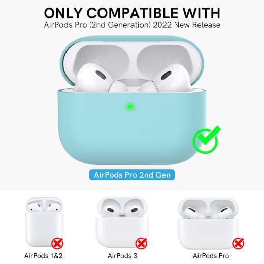 Picture of Ahastyle Silicone Case for AirPods Pro 2 - Mint Green