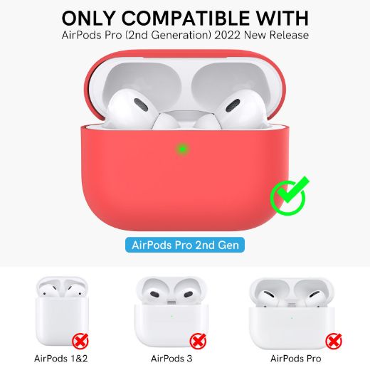 Picture of Ahastyle Silicone Case for AirPods Pro 2 - Red