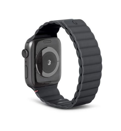 Picture of Decoded Silicone Magnet Traction Lite Strap for Apple Watch 49/45/44/42mm - Charcoal