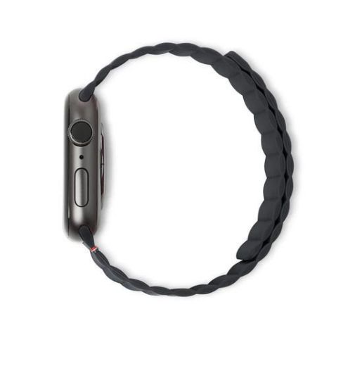 Picture of Decoded Silicone Magnet Traction Lite Strap for Apple Watch 49/45/44/42mm - Charcoal